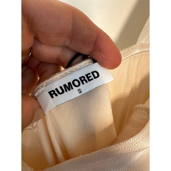 Rumored Sunset Strip Plunge Maxi Slip Dress Blush Pink - Small - Picture 7 of 9